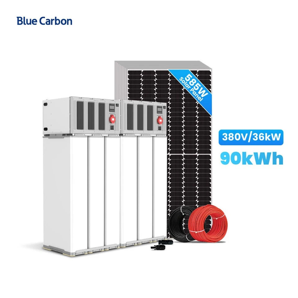 Blue Carbon Off Grid 90kWh Sistem de energie solară 36kW Solar Utilizare industrială comercială